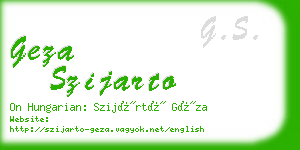 geza szijarto business card